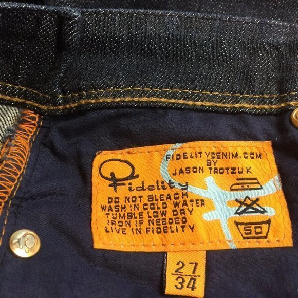 Fidelity Lotus Boot Flare Jeans Low Waist Stretch Dark 27 34 - Picture 4 of 12